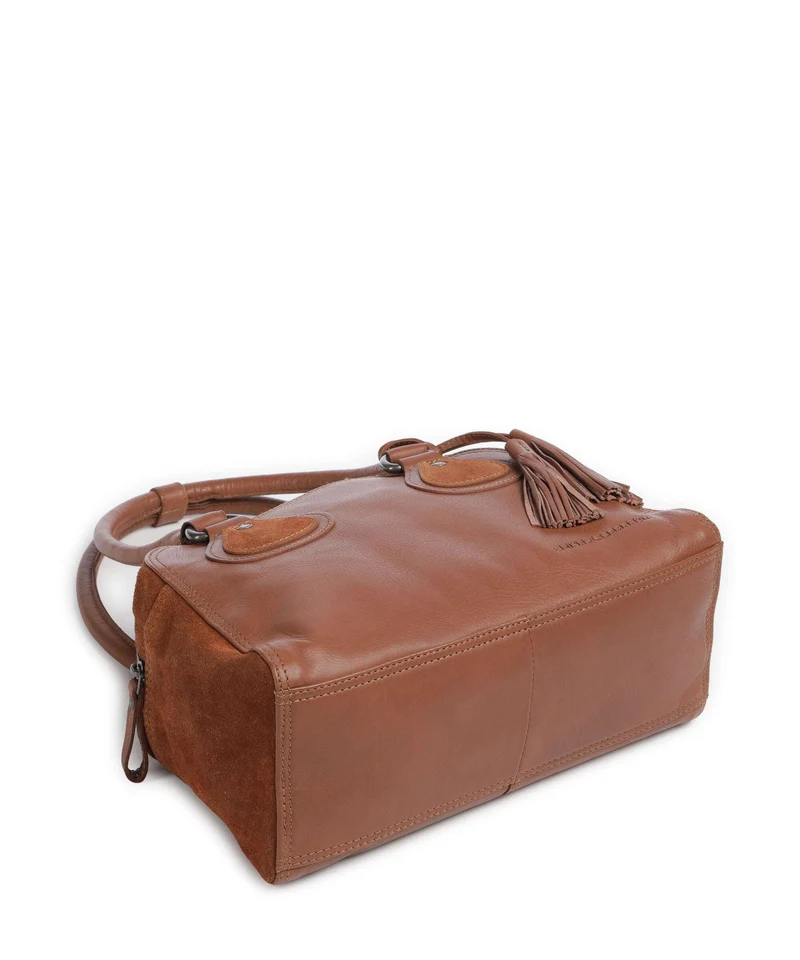 Spikes & Sparrow Suede Mix Sienna Sac porté épaule mocca