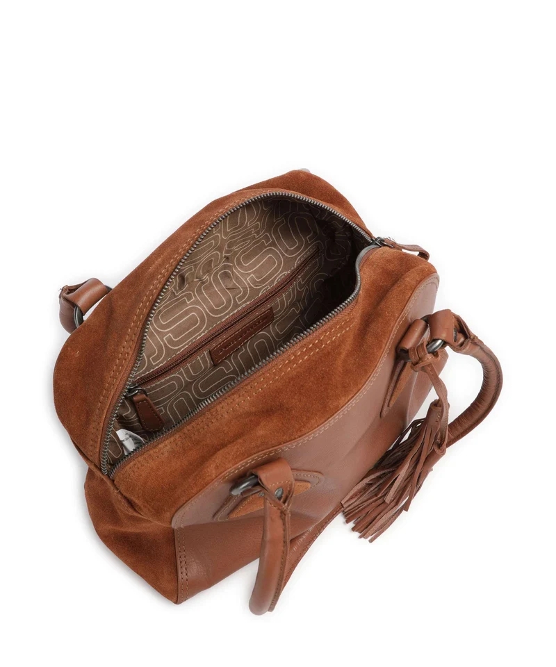 Spikes & Sparrow Suede Mix Sienna Sac porté épaule mocca