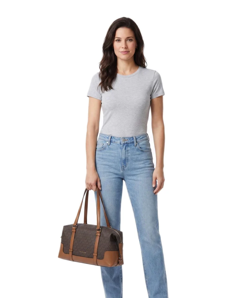 Michael Kors Teddi Large Sac porté épaule brown/acorn