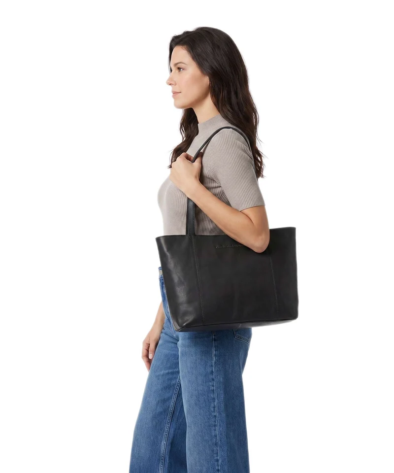 The Chesterfield Brand Wax Pull Up Cow Anira Cabas black