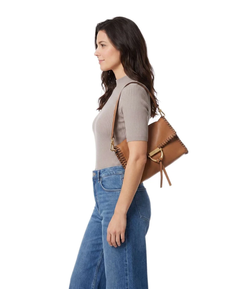 Abro Dalia Temi Stitch Sac porté épaule cuoio