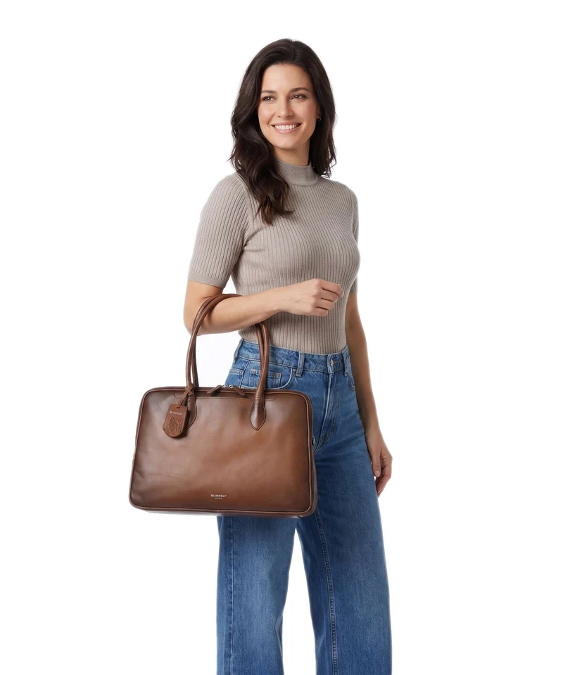 Burkely Ledger Cabas cognac