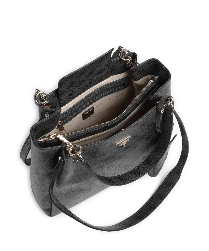 Guess Lorella Girlfriend Logo Sac à main coal logo
