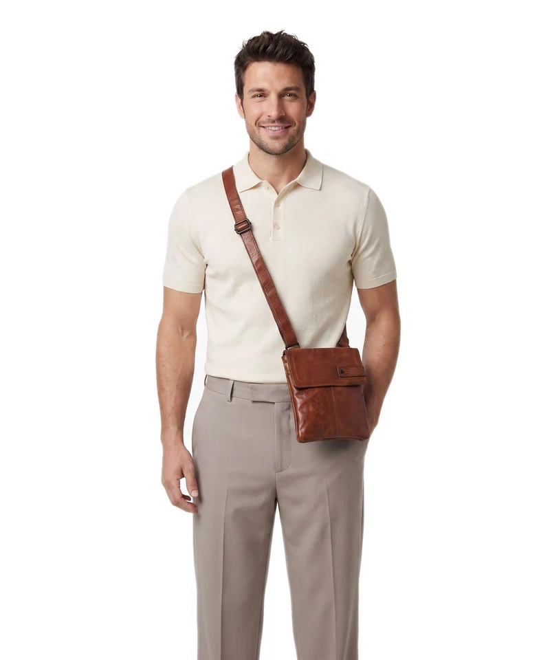 Spikes & Sparrow Apache Jake Sac bandoulière brandy