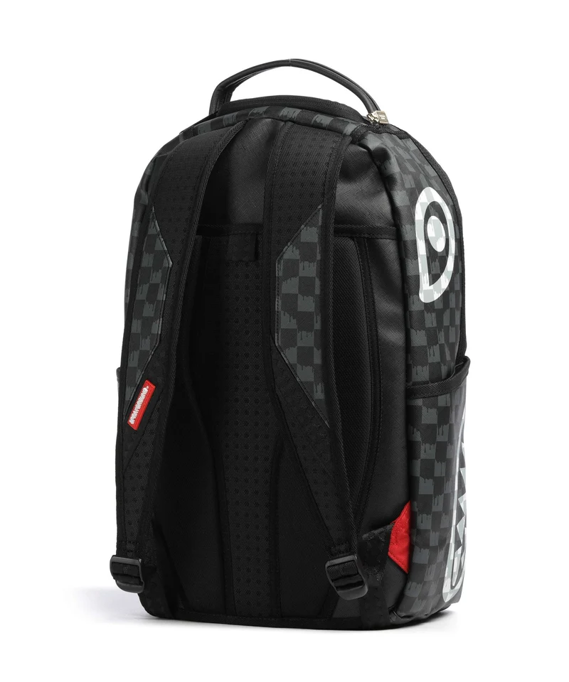 Sprayground Black And White Drip Check Shark Sac à dos black