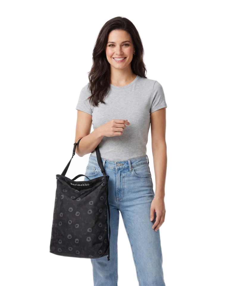 Marimekko Neat Unikko M Sac fourre-tout black/dark grey
