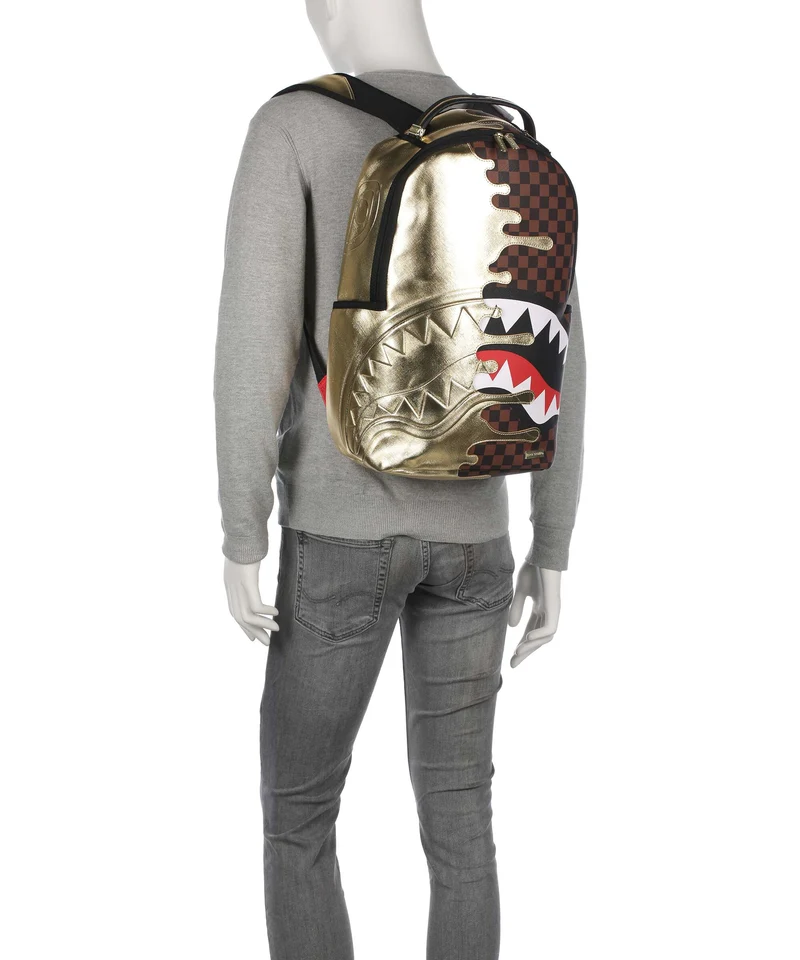 Sprayground Sharks In Paris Gold Drip Sac à dos black/gold