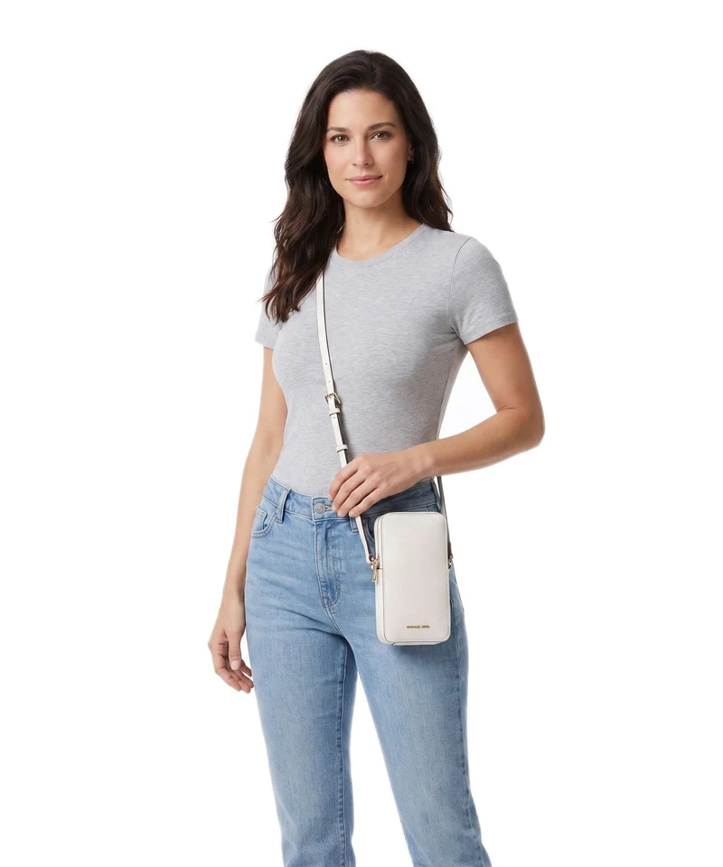 Michael Kors Jet Set Small Pochette telephone eggshell