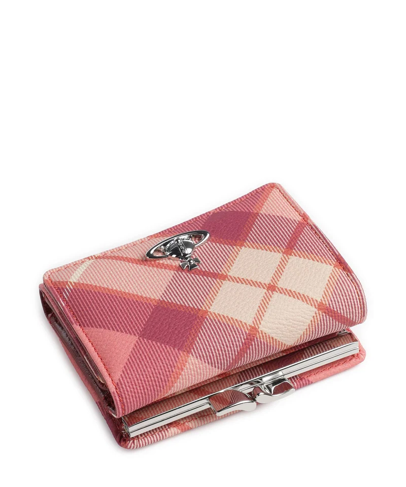 Vivienne Westwood Frame Buccia D'Arancia Small Portefeuille fraser pink