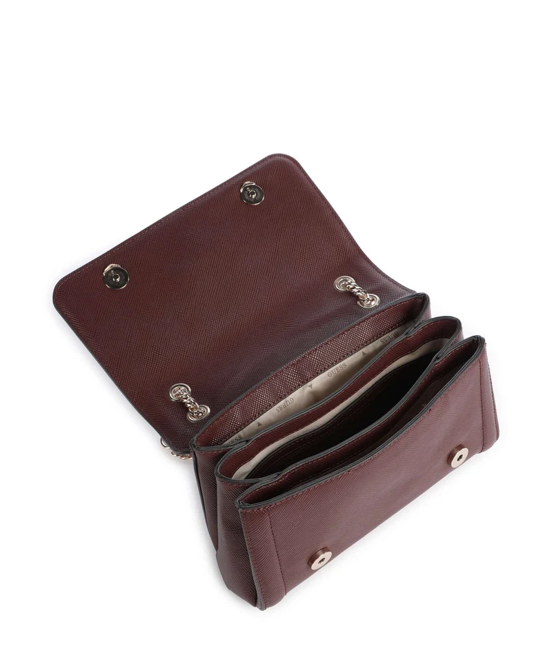 Guess Noelle II Sac porté épaule burgundy