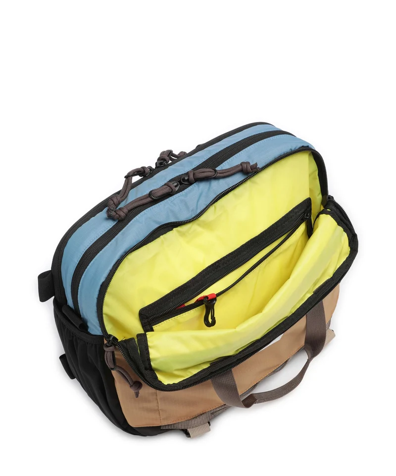Topo Designs Mountain Sac bandoulière river blue/brown oak