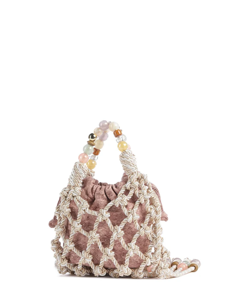 Kurt Geiger Macrame Mini Sac bandoulière cream