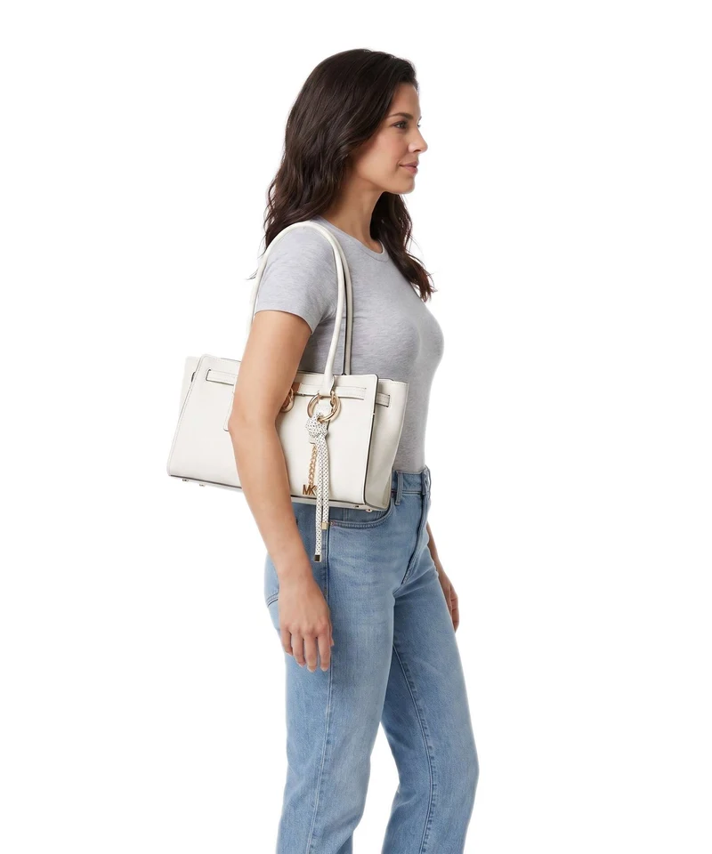 Michael Kors Hamilton Moderne Small Sac porté épaule eggshell