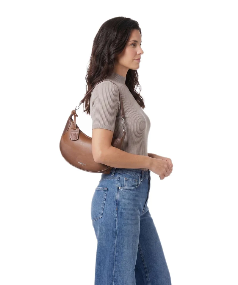 Burkely Ledger Sac porté épaule cognac