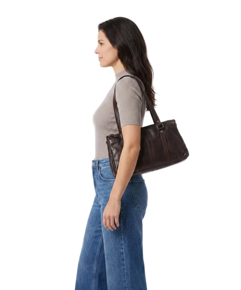 Spikes & Sparrow Apache Christabelle Sac porté épaule dark brown