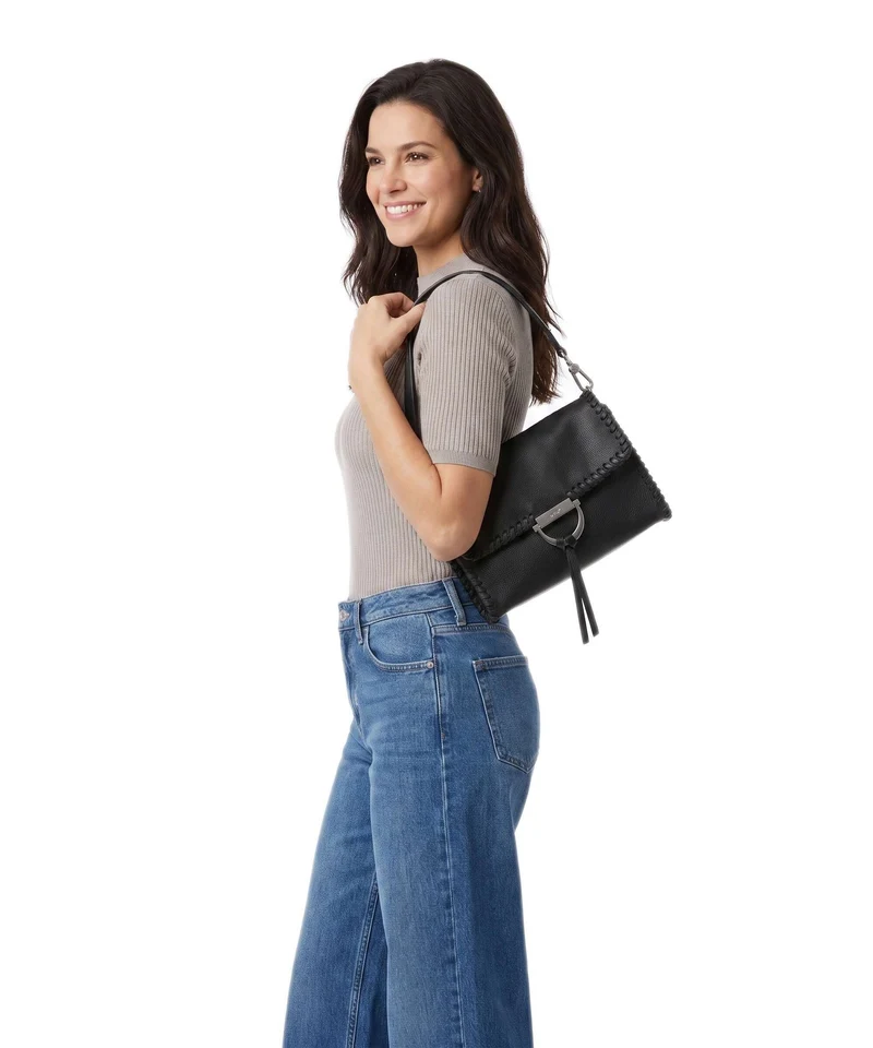 Abro Dalia Temi Stitch Sac porté épaule black/nickel