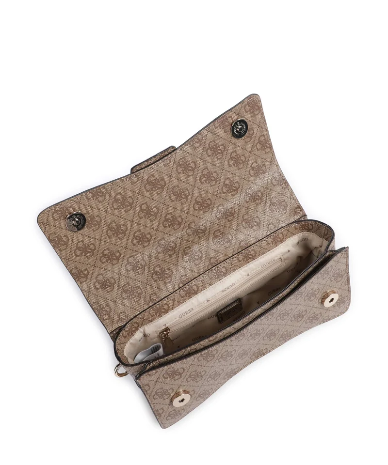 Guess Yvonne Logo Mini Sac à main latte logo
