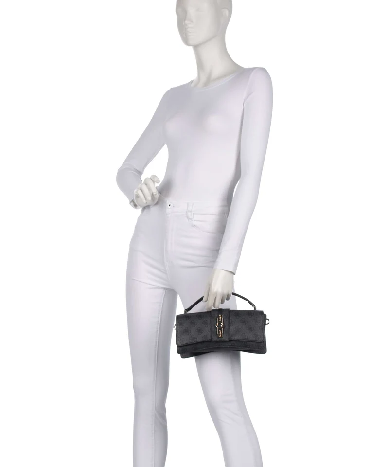 Guess Yvonne Logo Mini Sac à main coal logo
