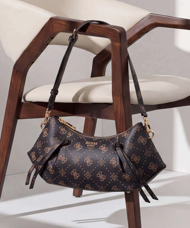 Guess Allegra Logo Sac porté épaule espresso logo