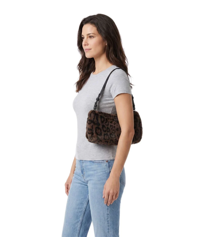 DKNY Remy Sac porté épaule leopard