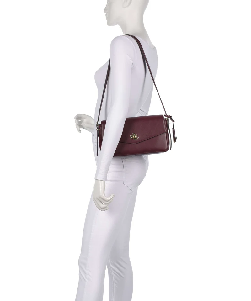 Lauren Ralph Lauren Farrah Medium Sac porté épaule dark garnet