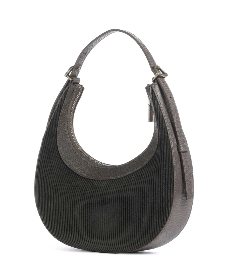 Coccinelle Whisper Corduroy Sac porté épaule fango