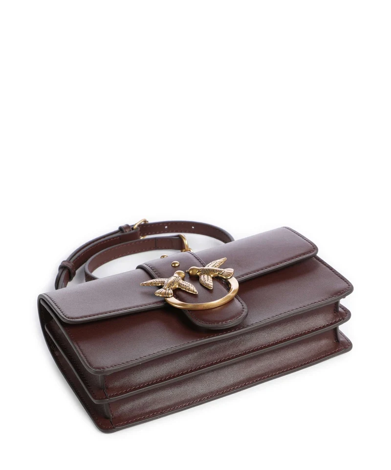Pinko Love One Mini Sac bandoulière borgogna/antique gold