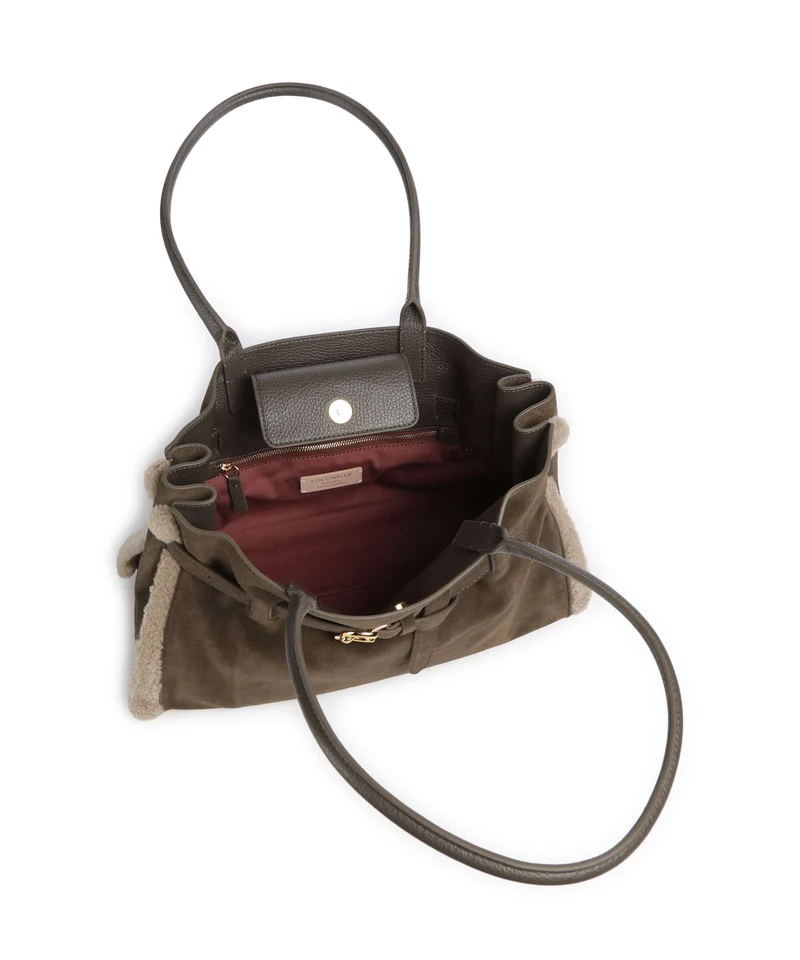 Coccinelle Sabine Soft Suede Cabas fango