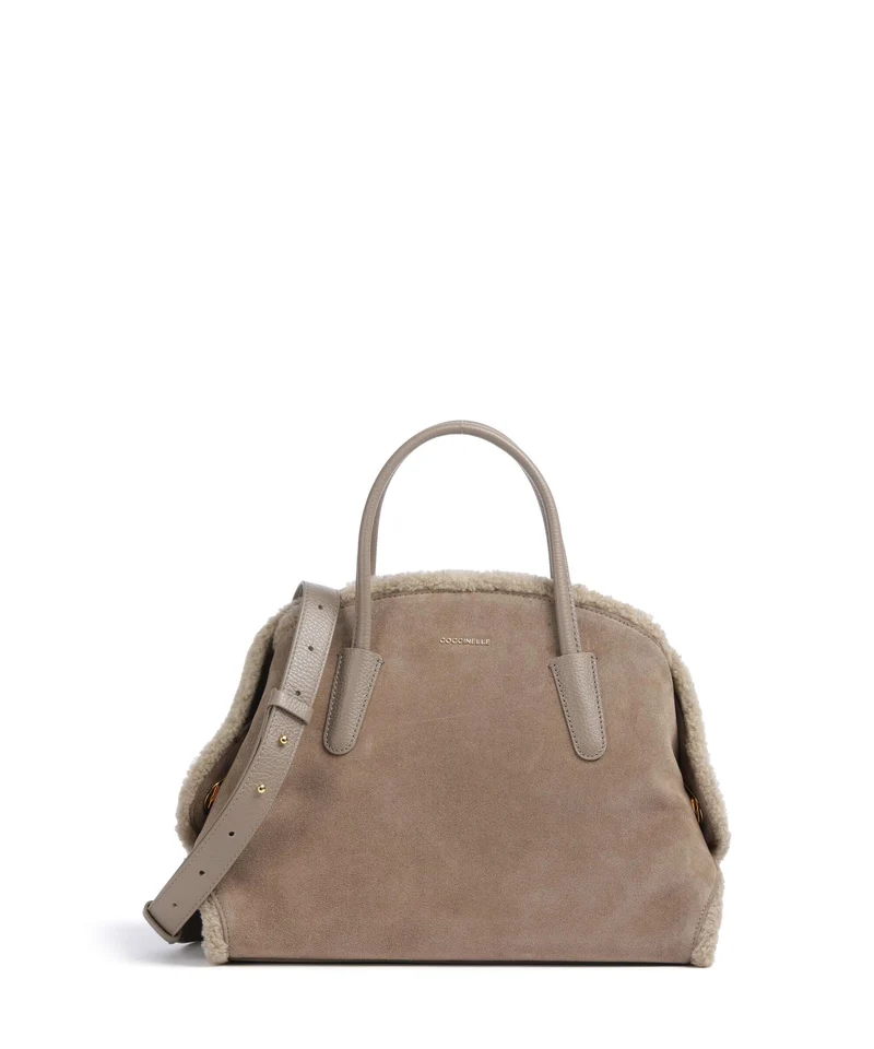 Coccinelle Tylde Suede Sac à main warm taupe