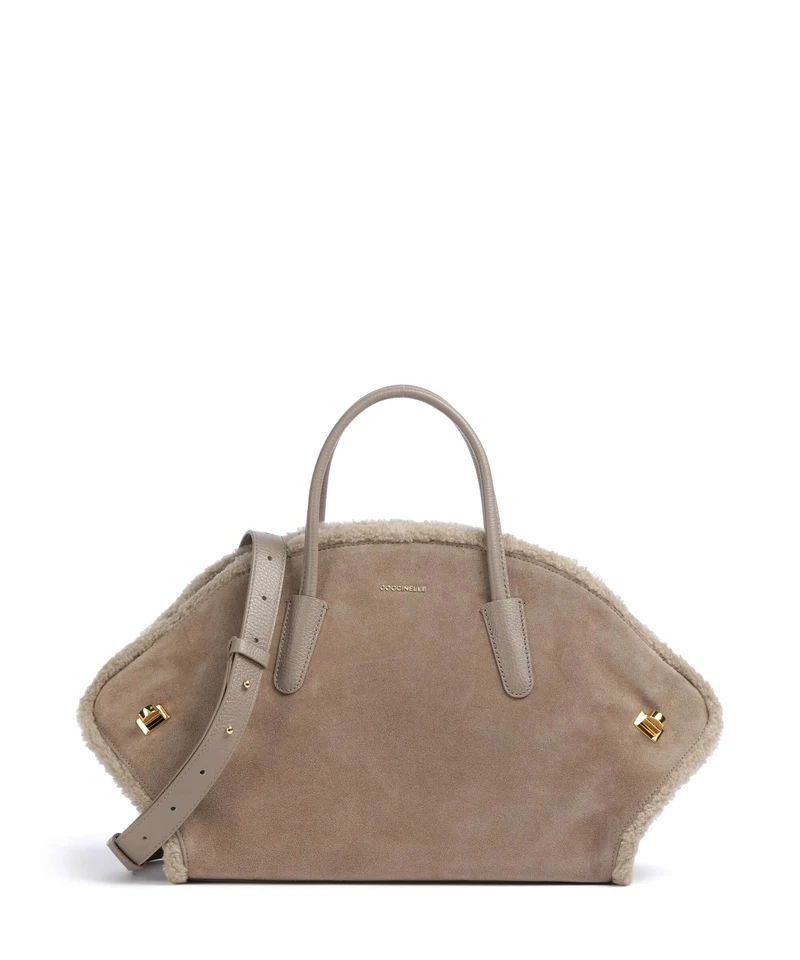Coccinelle Tylde Suede Sac à main warm taupe
