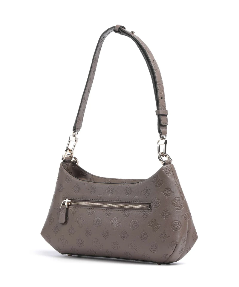 Guess Carmella Sac porté épaule taupe logo