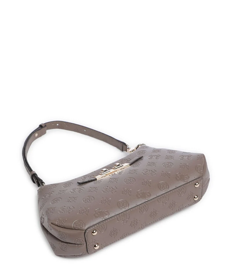Guess Carmella Sac porté épaule taupe logo