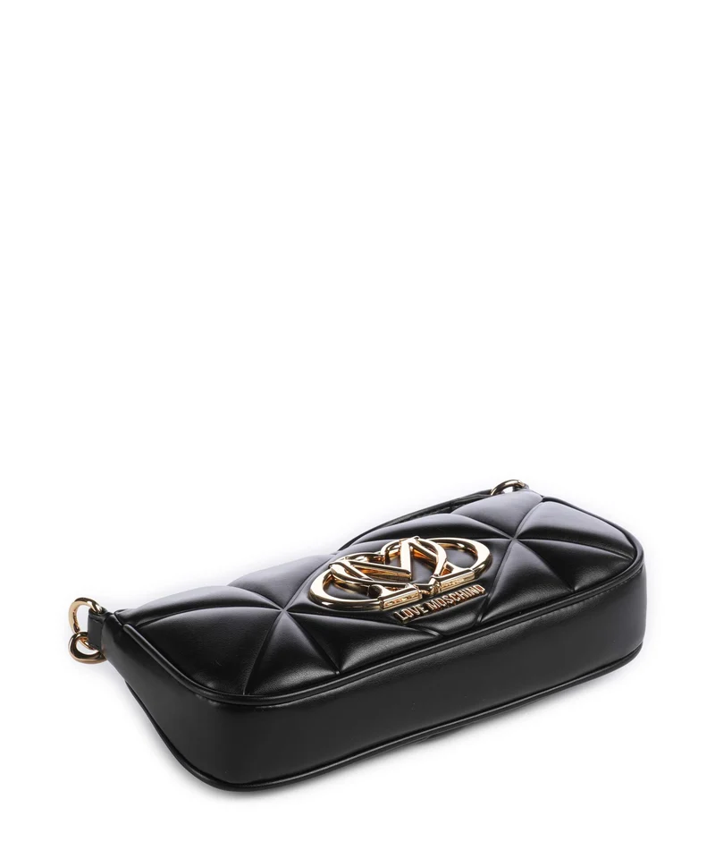 Love Moschino Embossed Q Sac porté épaule nero