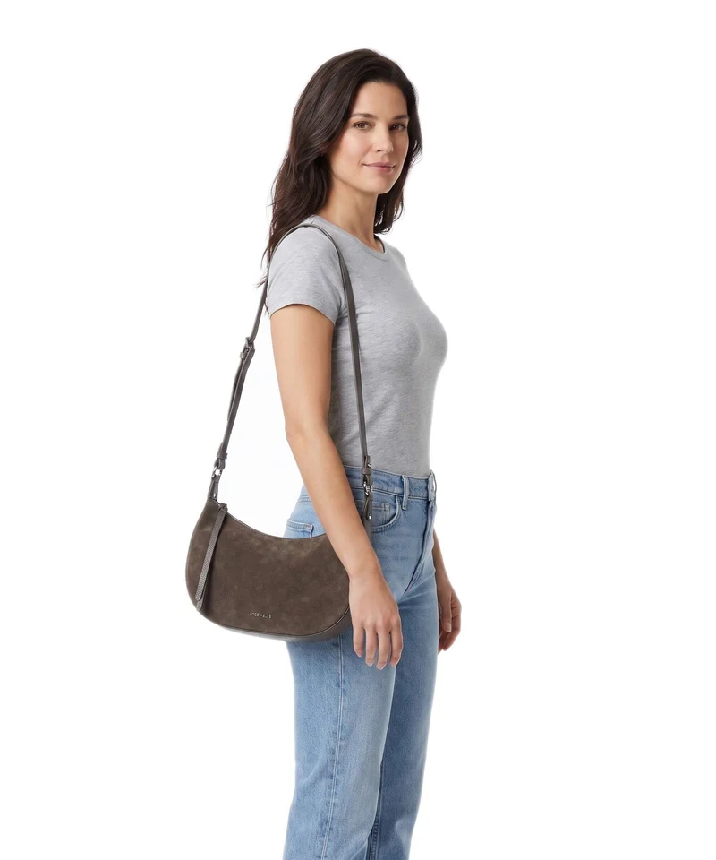 Coccinelle Fujiko Suede Sac bandoulière fango