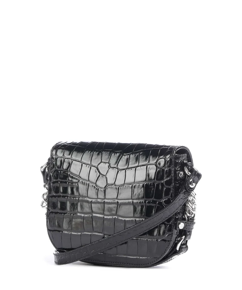 Vivienne Westwood Hunter Embossed Croc Sac bandoulière black