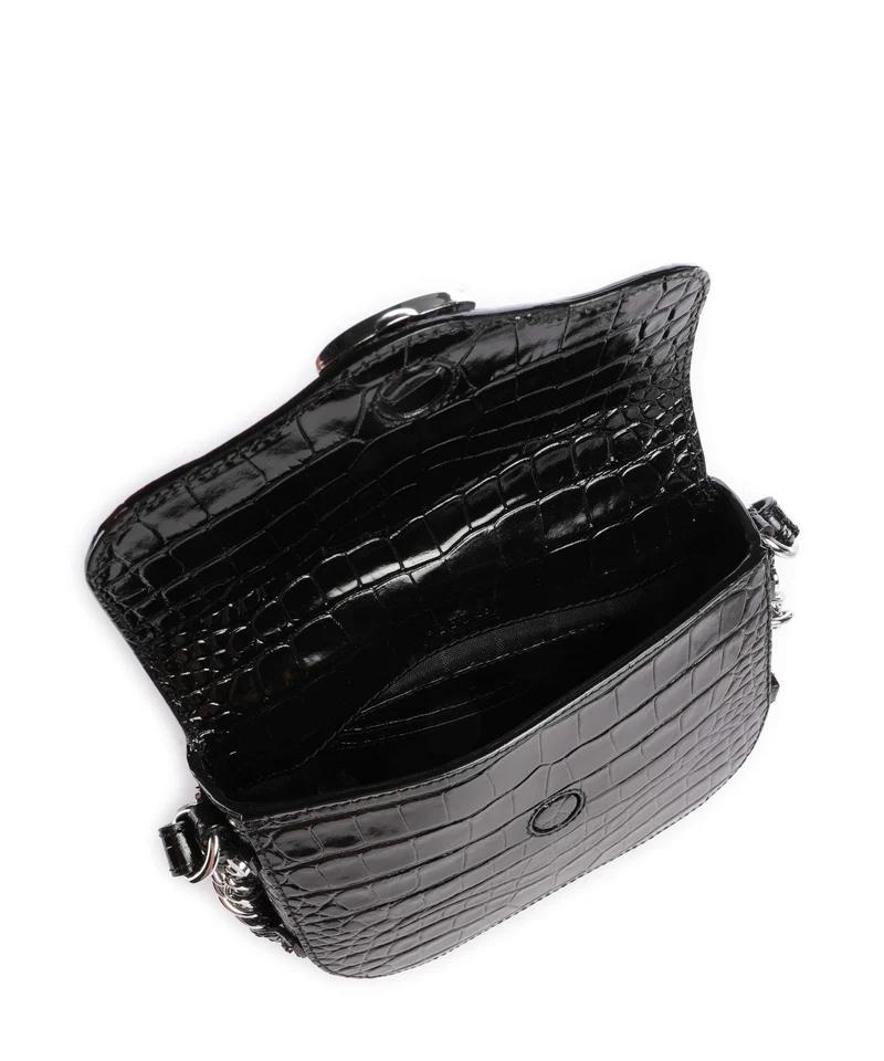 Vivienne Westwood Hunter Embossed Croc Sac bandoulière black
