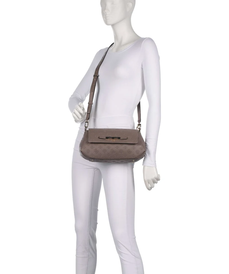 Guess Carmella Sac bandoulière taupe logo