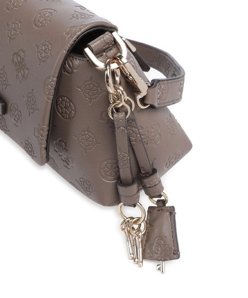 Guess Carmella Sac bandoulière taupe logo