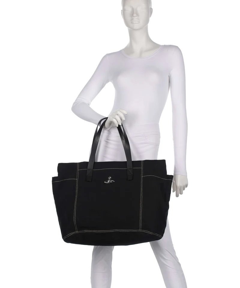 Vivienne Westwood Henry Canvas Medium Cabas black