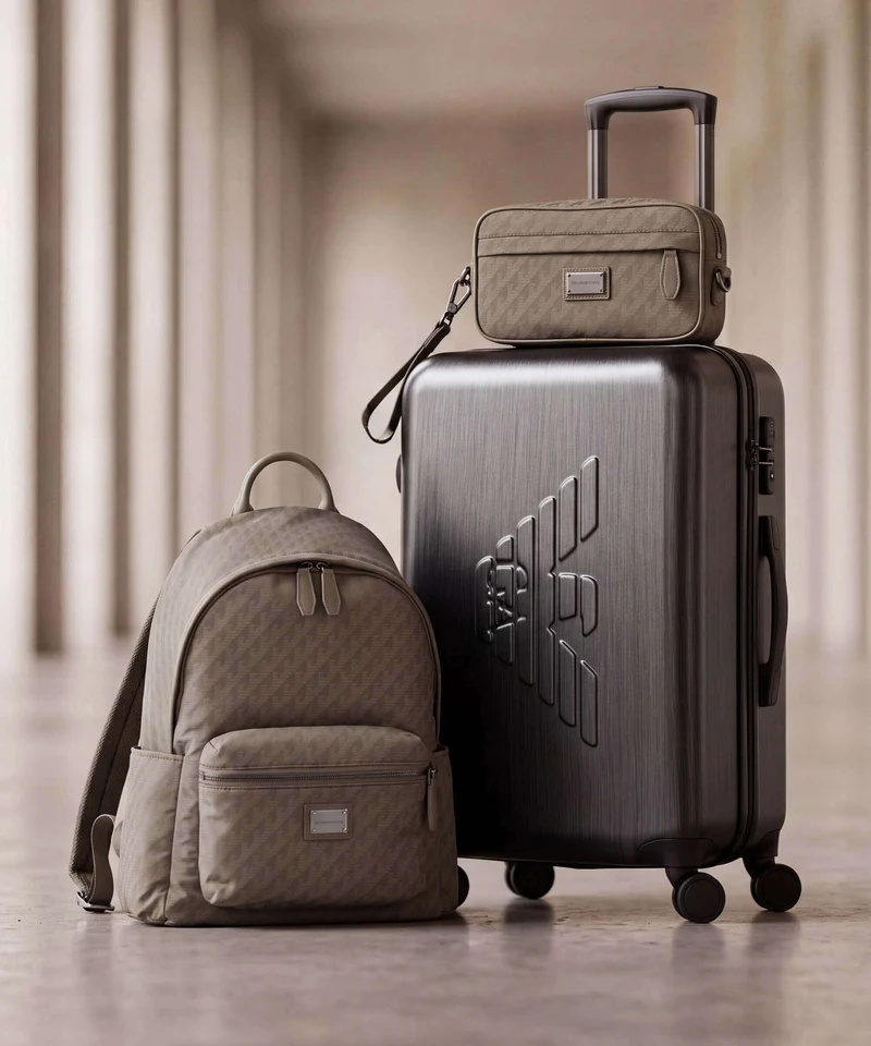 Emporio Armani Big Eagle Valise 4 roues gunmetal