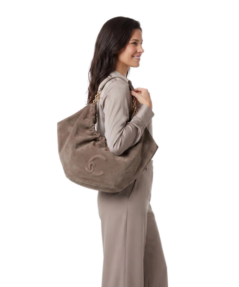Coccinelle Smash Suede Sac fourre-tout warm taupe