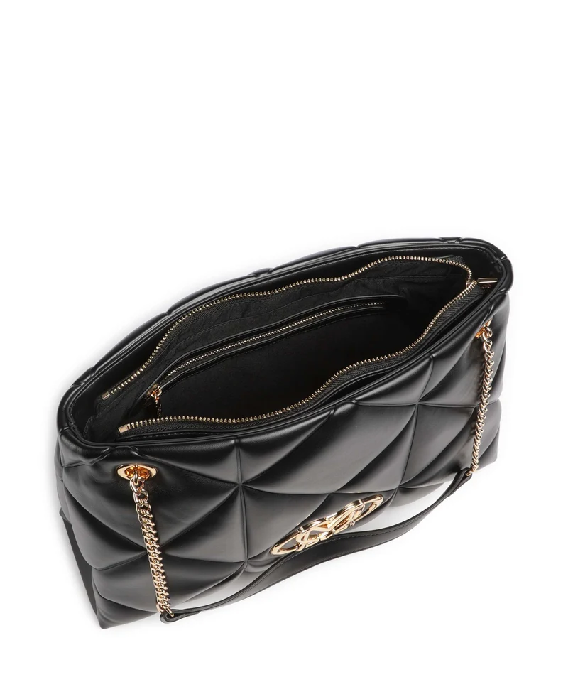 Love Moschino Embossed Q Cabas nero