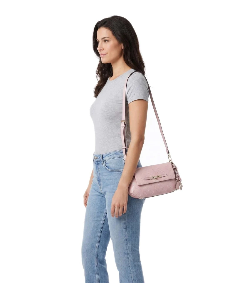 Guess Carmella Sac bandoulière light pink logo
