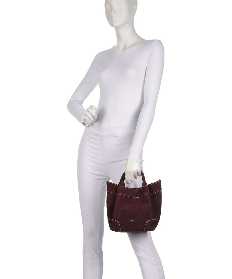 Abro Suede Essential Small Sac à main burgundy