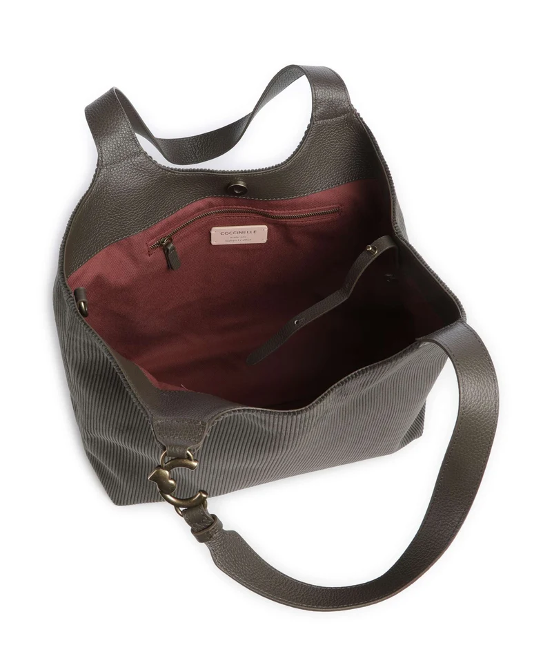 Coccinelle C-Easy Corduroy Cabas fango