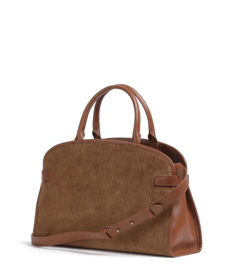 Coccinelle Sabine Corduroy Sac à main cognac