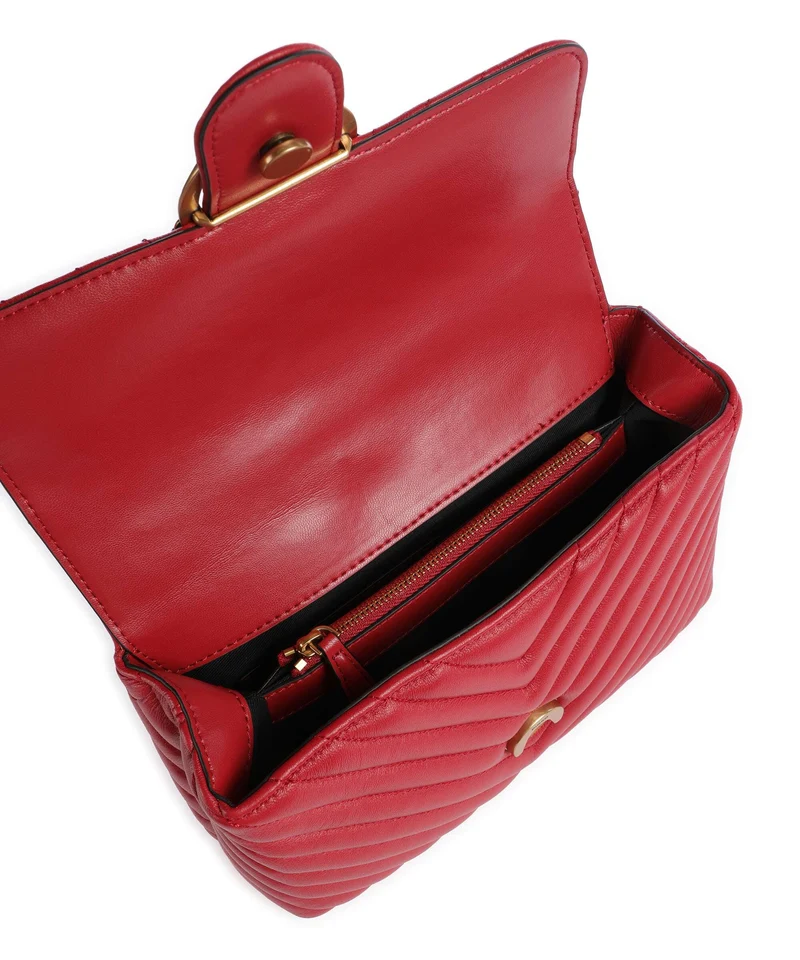 Pinko Love Lady Puff Mini Sac à main rosso rio/antique gold
