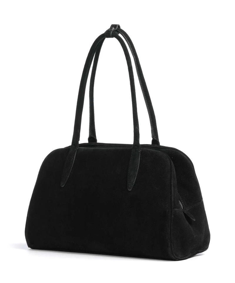 Abro Suede Amara Sac porté épaule black/nickel