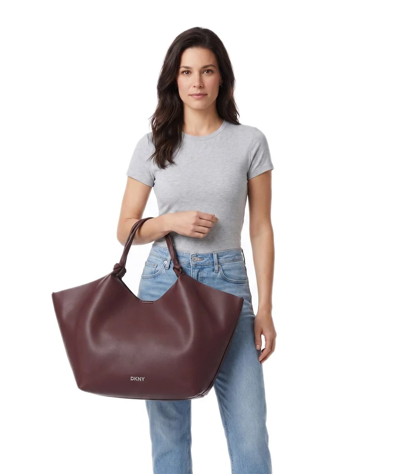 DKNY Paula Large Cabas aged wine