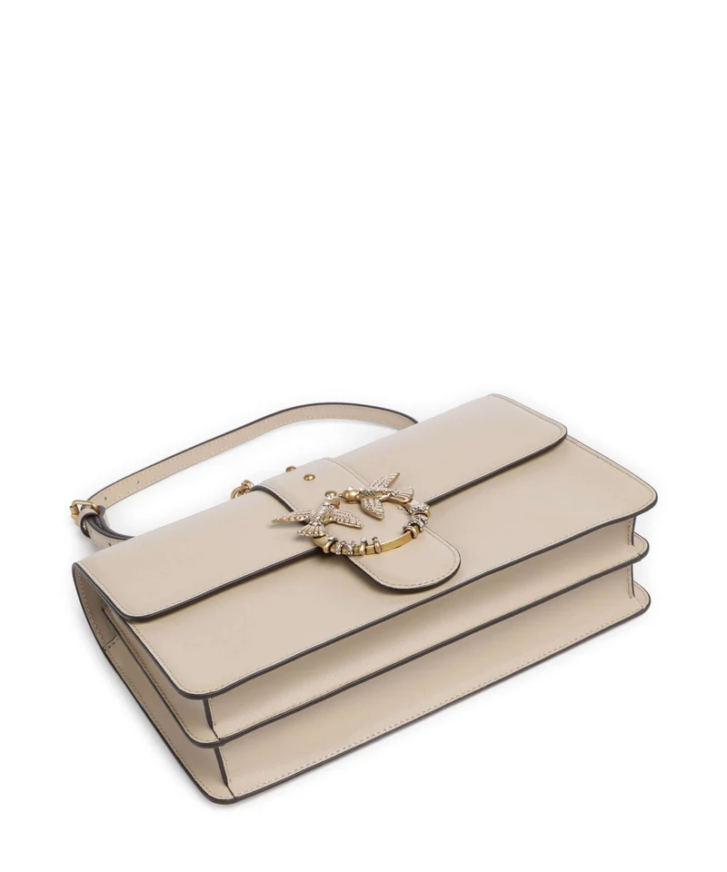 Pinko Love One Classic New Buckle Sac bandoulière beige/grigio fumo/antique gold